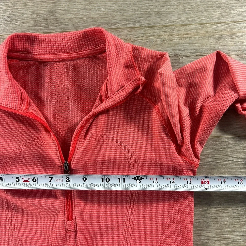 Lululemon Swiftly Tech Half Zip Women Size 8 Long Sleeve Top Stretch Running Gym